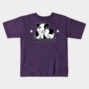 Moooody Moody Cow cute Kids T-Shirt
